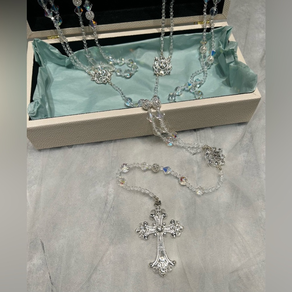 Crystal & Silver Wedding Lazo / Unity Rope - Picture 6 of 11